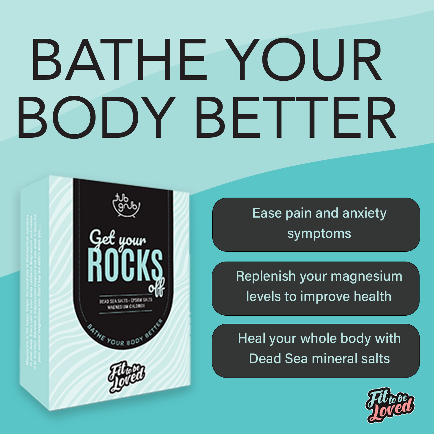 Get Your Rocks Off - With a mix of magical Dead Sea Salts, Epsom Salts, Magnesium Chloride Flakes